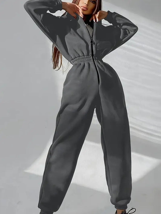 Cecilia - Jumpsuit mit Kapuze und elastischer Taille