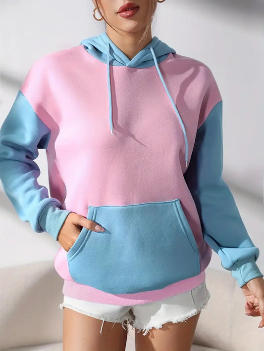 Ella - Damen Fashion Color Block Hoodie