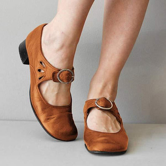 Amey - Vintage Schuhe mit runder Zehe