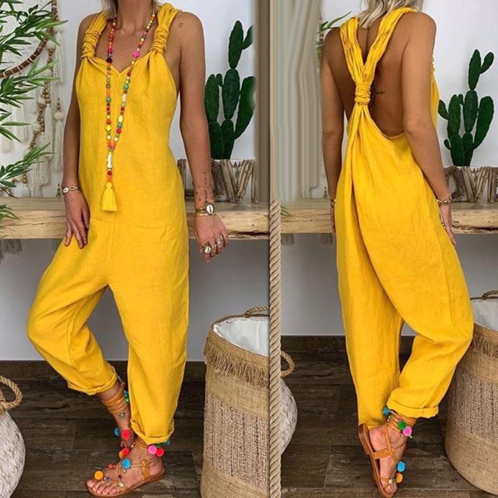 AMELIE - Rückenfreier geknoteter Jumpsuit